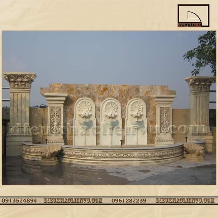 Đ&agrave;i phun nước s&acirc;n vườn đẹp được thiết kế, thi c&ocirc;ng bởi Li&ecirc;n Vũ